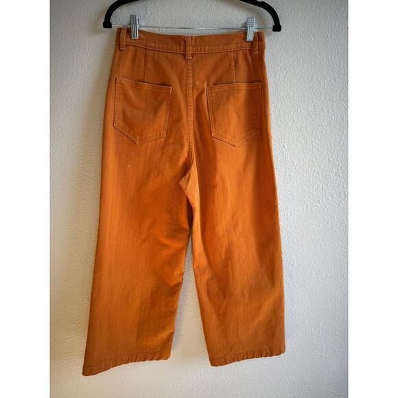 Whimsy & Row Sz 28 Wide Leg Organic Cotton Flora Pant Burnt Orange GUC - Picture 6 of 6